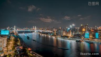 上海南浦大桥黄浦江夜景夜固固定延时摄影